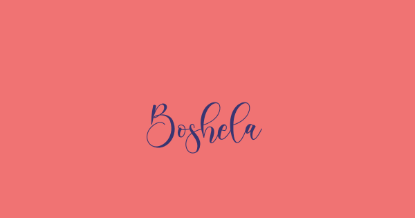 Boshela font thumbnail