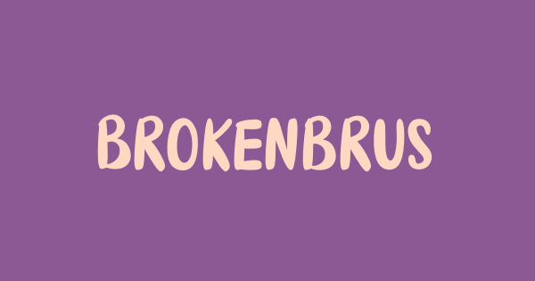Brokenbrush font thumbnail