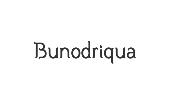 Bunodriqua font thumbnail