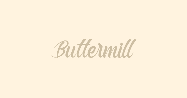 Buttermill font thumbnail