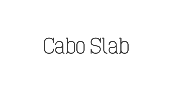 Cabo Slab font thumbnail