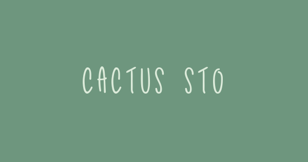 Cactus Story font thumbnail