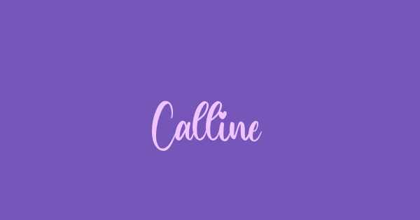 Calline font thumbnail