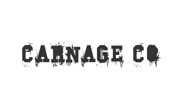 Carnage College font thumbnail