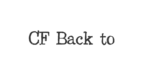 CF Back to School font thumbnail