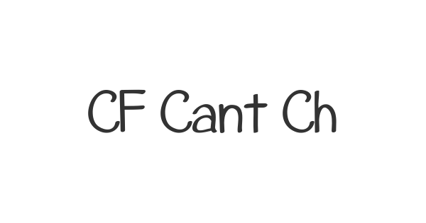 CF Cant Change The World font thumbnail