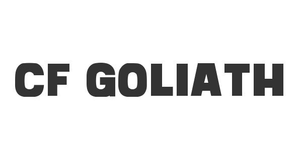 CF Goliath font thumbnail