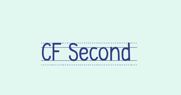CF Second Son School font thumbnail