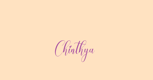 Chinthya font thumbnail