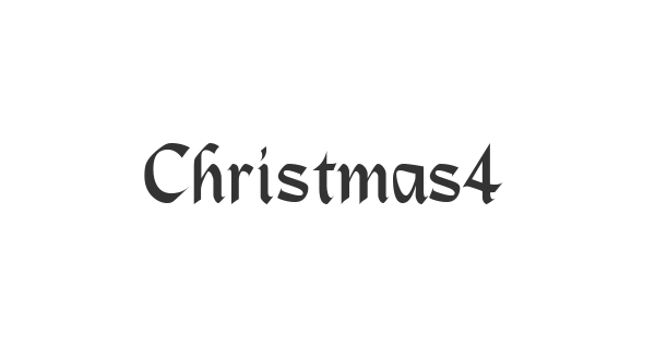 Christmas4 Regular font thumbnail