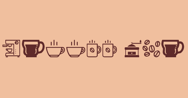 Coffee Icons font thumbnail