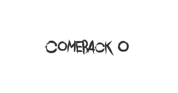 Comeback Of The Damned font thumbnail