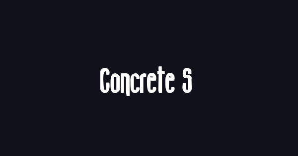 Concrete Shoes font thumbnail