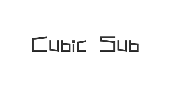 Cubic Sub font thumbnail