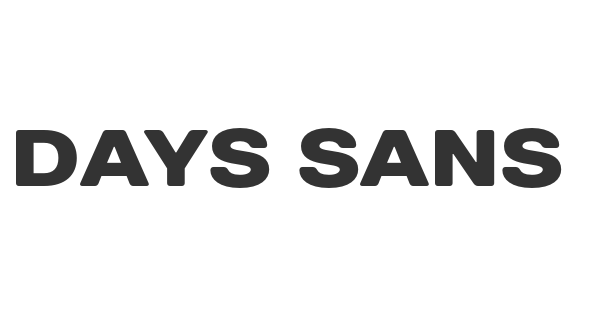 Days Sans Black font thumbnail