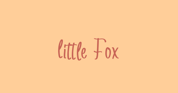 Little Foxie font thumbnail