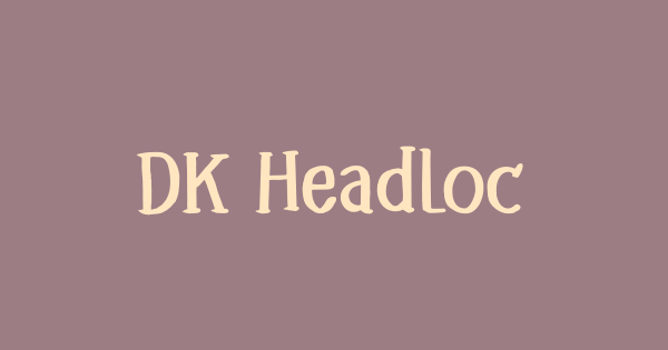 DK Headlock font thumbnail