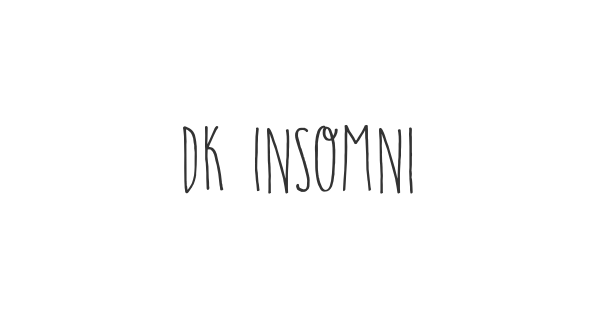 DK Insomniac font thumbnail