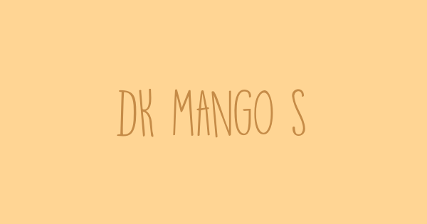 DK Mango Smoothie font thumbnail
