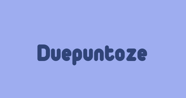 Duepuntozero font thumbnail
