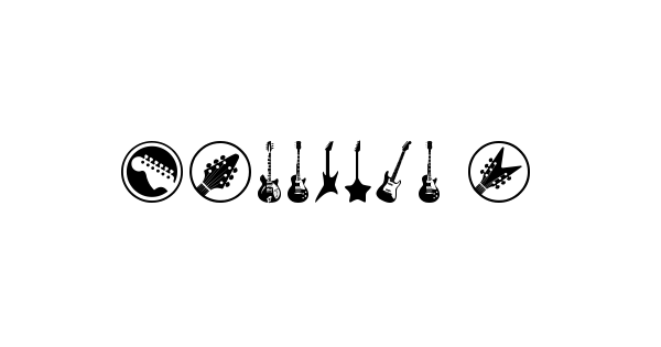 Electric Guitar Icons font thumbnail
