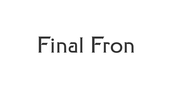Final Frontier font thumbnail