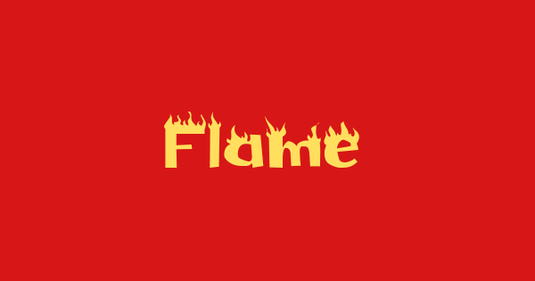 Flame font thumbnail
