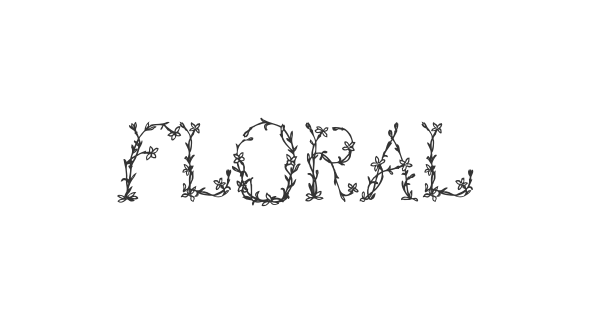 Floral font thumbnail