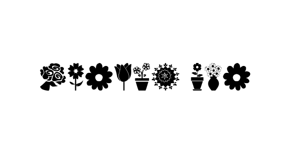 Flower Icons font thumbnail
