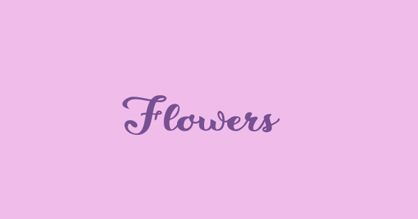 Flowers font thumbnail
