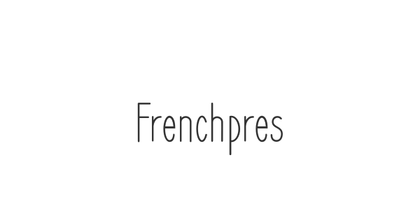 Frenchpress font thumbnail