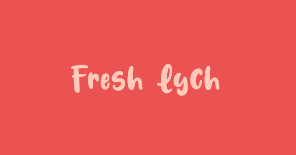 Fresh Lychee font thumbnail