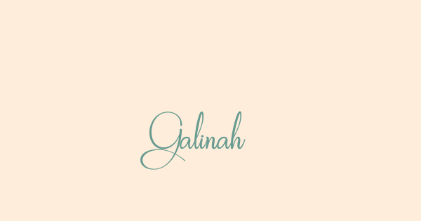 Galinah font thumbnail