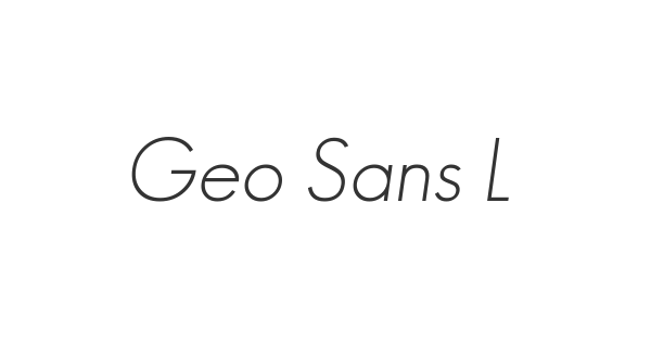 Geo Sans Light font thumbnail