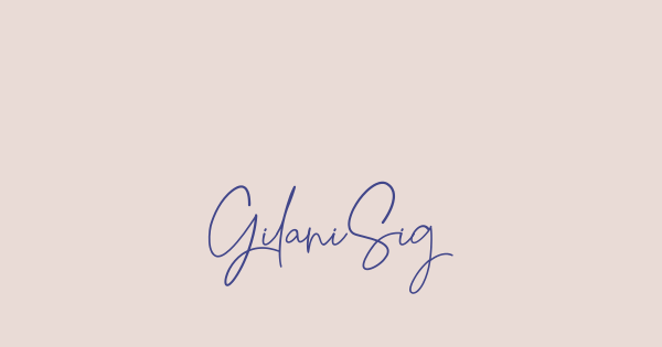 Gilani Sign font thumbnail