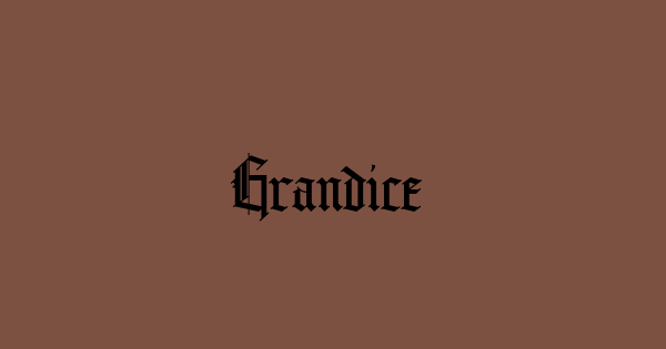 Grandice font thumbnail