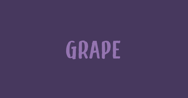 Grape font thumbnail
