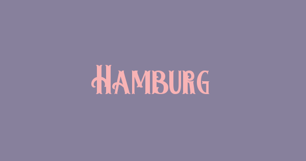 Hamburg font thumbnail