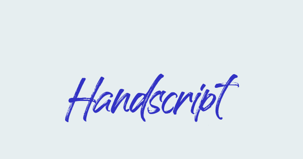 Handscript font thumbnail
