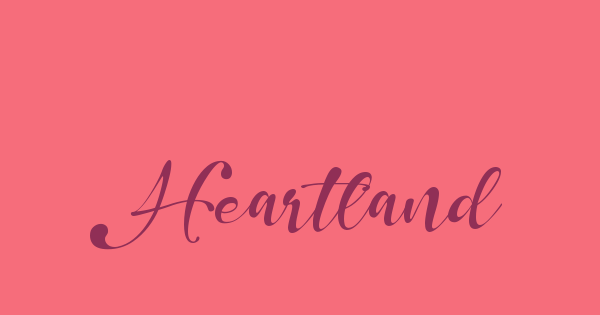Heartland font thumbnail