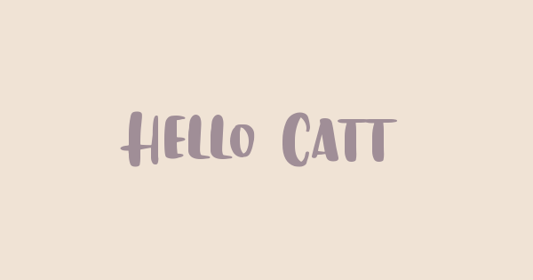 Hello Catto font thumbnail