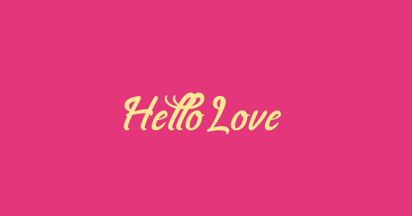 Hello Love font thumbnail