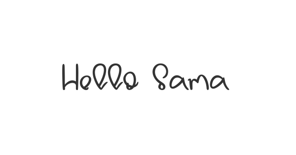 Hello Samantha font thumbnail