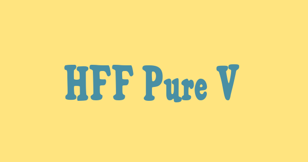 HFF Pure Vain font thumbnail