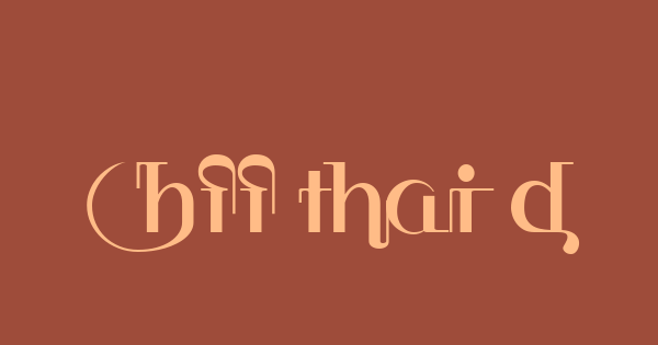 HFF Thai Dye font thumbnail