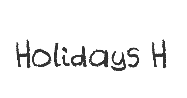 Holidays Homework font thumbnail