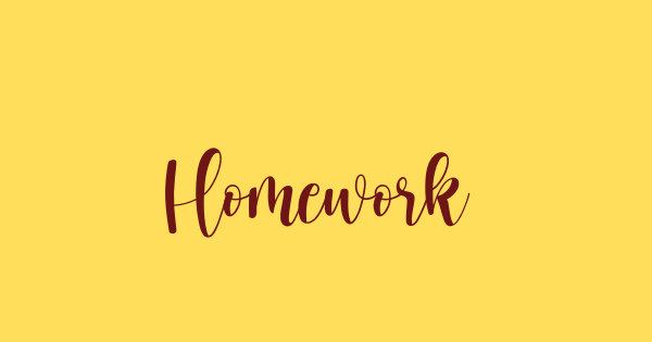 Homework font thumbnail