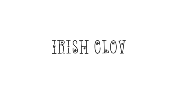 Irish Clovers font thumbnail