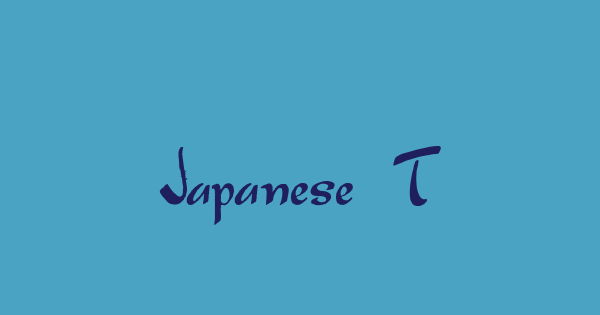 Japanese Tourist font thumbnail