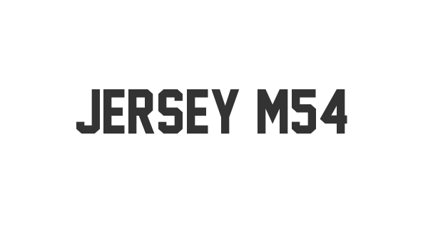 Jersey M54 font thumbnail